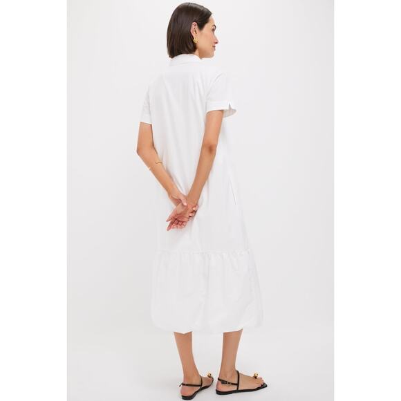 TUCKERNUCK White Martine Bubble Maxi Dress Size L NWT Retail $198 Tuckernuck - Picture 2 of 7